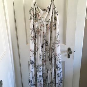 Torrid Maxi Dress- Floral Print with Lace Tiers